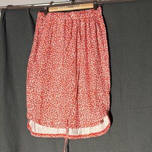 Red Floral Skirt